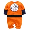 Dragon DBZ Ball Z kostium anime nowonarodzone dziecko chłopiec ubrania kombinezony dziecięce odzież dla dzieci pajacyki niemowlęce Onesie kombinezon Halloween Q0910