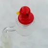 Pyrex Glass Carb Cap Multi Färger Rökning Tillbehör Duke Shape DAB Rig Tobacco Tool för Quartz Banger Färgglada Mini Tools DCC01