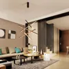 Ljuskronor nordiska moderna svarta trappkronkrona enkel duplexkonstruktion hög sann tom rum hall kreativ personlighet strip l248p