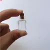 Mini Glass Bottles Pendants Rectangle Transparent With Cork Littles Jars For Gift 100pcs/lot good qty