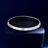 2022 Tstainless Steel Bangle Valentine's Day Armband Diamond Manschett Kvinnor Mode Smycken För Lover Present Tillbehör med Smycken Påse Pochette Bijoux Partihandel