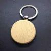 60pcs em branco Round Wood Keychain DIY cabides podem seprar presentes260b9166426