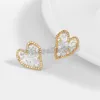 Personality Hollow Crystal Pearl Heart Shape Dangle Earrings for Women 2022 New Jewelry Korean Love Heart Drop Earring Brincos