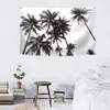 Tropisk Coconut Palm Tree Flag Motivational Quote Art Posters Polyester 96 * 144cm Heminredning Vägg Hang Metope Utornment 4 Grommets