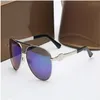 العلامة التجارية الكلاسيكية الجديدة للتصميم الجولة نظارة شمسية UV400 نظارات المعادن المعدنية النظارات الذهب