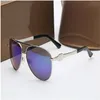 New Classic Design Brand Round Sunglasses UV400 Eyewear Metal eyeglass Gold Frame Glasses Men Women Mirror glass Lens Sunglass with box