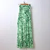 Women Rose Print Wrap Irregular Skirt Lady Casual Midi Skirts 2021 Spring Summer