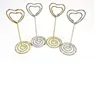 2021 Place Card Love Holders Clips Mariage Cafés Table Photo Mémo Numéro Nom Titulaire Clip Anniversaire baby shower Party décor argent