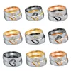 Anéis de casamento femininos coração cz pedras conjunto de casal para homens e mulheres anel de casamento wynn22
