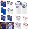 Maglia da basket Nik1 NCAA College Kansas Jayhawks 5 Elijah Elliott 0 Thomas Robinson 15 Tyshawn Taylor 13 Walt Wesley Cucita personalizzata