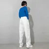 [eam] عالية مرونة الخصر الأبيض عارضة طويلة واسعة السراويل السراويل جديدة فضفاضة تناسب السراويل النساء أزياء المد الربيع الصيف 2021 1DD8338 Q0801