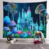 Tapestries Mushroom Tapestry Hippie Colorful Art Tapiz Wall Hanging 3D Print Trippy Room Decoration 150*130cm/200*150cm