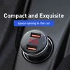 Baseus 45W Car Metal Dual Quick Charge 4.0 3.0 USB Charger SCP QC4.0 QC3.0 Fast Charging For iPhone Xiaomi Huawei