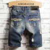 AIRGRACIAS Hommes Déchiré Court Jeans Marque Vêtements Bermudes Coton Shorts Respirant Denim Homme Mode Taille 28-40 210714