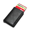 Plånböcker 2022 Man Kvinnor Smart Plånbok Visitkort Hållare Aluminium Metal Credit Mini Bag Money Clip