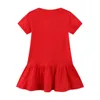Yeni Varış Yaz Kız Elbise Çanta Baskı Sıcak Satış Bebek Yaz Frocks pamuklu giysiler Frocks Parti Doğum Günü