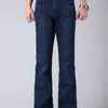 MENS FLARED BEN BOLESS Hög midja lång flare för män bootcut blå jeans Hommes Bell Bottom 210317219C