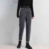 Mama jeans vrouw plus size losse hoge wais denim broek bf stijl recht gewassen katoen harem voor vrouwen 211129