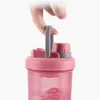 Frauen Sport Wasserflasche Mädchen Protein Shaker Flaschen mit Mischball 600 ml auslaufsichere BPA-freie Trinkflasche Sport Gym Fitness 211013