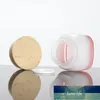 Tom 40/100 / 120 ml Mist Spray Lotion Pump Flask Gradient Rosa 50g Glass Cream Jar Kosmetisk Plug With Wood Pattern Lid