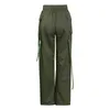 Casual Hit Color Pant For Women High Waist Full Length Patchwork Cargo Pants Female Spring Fashion 210521