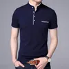 New Brand polo Abbigliamento Palestre T-shirt attillata Mens Fitness Tshirt Homme Stand Collar T Shirt Uomo Masculina Crossfit Summer Top