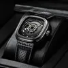 Automatic Mechanical Men's Watch 2021 Top Luxury Brand Montre Homme Fashion Creative Hollow Square Clock Relogio Masculino NEW Q0902