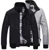 Mäns Jackor Vår och Höst Fashion Casual Jacket Stand-Up Collar Slim Trendy Male I11