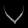 Rhinestone Crystal Bridal Jewelry Sets for Women Necklace Earrings Set Wedding Jewelrys Accessories5554194