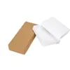 Emballage cadeau 10 pièces grande boîte avec couvercle boîtes en papier pour emballage petit Carton Kraft savon emballage noir blanc paquet
