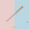 Newstainless Steel Chopsticks Metal Chack Sticks Bordsveckor Silver Gold Multicolor Porslin Wedding Party Festival Supplies Ewa5246