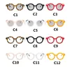 Enfants en gros, lunettes de soleil rounds enfants filles garçons en plastique vintage plastique mignon verres d'enfants de lunettes accessoires