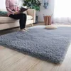 Zijdeachtig pluizig tapijt modern home decor lange pluche shaggy tapijt kinderen speelmatten sofa wonen slaapkamer bed mat balkon tapijten 210626