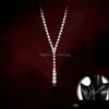 J￳ias Bling Crystal Bridal Jewelry Conjunto de j￳ias de colar de colar de diamante Brincos de j￳ias de casamento para a noiva Droga de damas de noiva Mulheres Drop