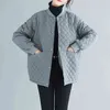 Aranse katoenen gewatteerde jas verdikte honkbal kraag jas korte ontwerp buitenkleding voor vrouwelijke herfst winter top 211029