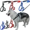 Dog Adjustable Harness Leash Reflective Nylon Harness Leash for Large Dogs Running Walk Outdoor Sports 210729