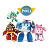 4PC / Set Robocar Poli Barnleksaker Robot Transformation Anime Action Figur Robok Kjolar Anime Siffror Toy för barn X0503