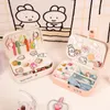 Childrens Hair Accessories Storage Box Baby Vanity Box Portable Barrettes Jewelry Box Household Ear Studs Ear Clip Ring Tray