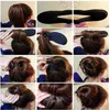 Sponge multiforme Style Noir Donut Bun Bun Cruler Bague Bague Magie Twist Twist Tow Twist Clip 17.5cm et 22.5cm