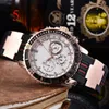 2021 high quality Men Luxury Watches six stitches series All dials work Mens quartz Watch Top brand Rubber Strap clock Fashion Rou219B