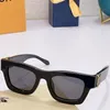 مصمم النظارات الشمسية الكلاسيكية السوداء Z1415W الأزياء النظارات المليونير مربع إطار أعلى جودة مستمر الرجعية النظارات الزخرفية مع مربع