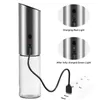 Elektrische Salz- und Pfeffermühle USB wiederaufladbare Mühle einstellbare Grobheit automatische Gewürzmühle Küchenwerkzeug 210713