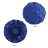 Duży rozmiar Beauty Satin Bonnet dla kobiet Pure Color Sleep Night Cap Head Cover Turban Ladies African Headwear Bandanas Headwrap