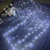 1 x 4 m Varje bröllopsdekoration LED Wire Mesh Fairy Light Home Ceiling Diy Star Nets Vit varmt blått alternativ