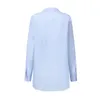Damskie Bluzki Koszule Xuxi Kobiety Moda Z Długim Rękawem Loose Casual Solid Color Tie Cienka Koszula Wiosna Jesień 2022 E888