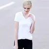 S-5XL camiseta mujer alta calidad 8 colores camisa lisa algodón elástico básico -camisas mujer Casual ops manga corta ee 210507