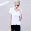 S-5XL T-shirt Vrouwen Hoge Kwaliteit 8 Kleur Effen Shirt Katoen Elastische Basic -shirts Vrouwelijke Casual Ops Korte Mouw EE 210507