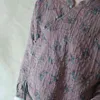 Johnature Dames Vintage Print Floral Shirts en Tops Stand Long Sleeve Riem Blouses Button Spring Chinese Style Shirts 210521