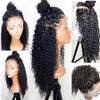 Diva1 Kinky Curly 360 Lace Frontal Wig Pre Plucked Deep Wave Transparenta Full Naturliga Human Hair Wigs HD Schweiziska Osynliga Knots 180% Täthet