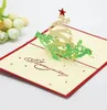 Cartão 3D Natal Cumprimentando Decoração Christmass Cartões para Bessing Cartões Árvore de Natal pop up saudação